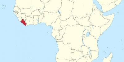 Mapa Liberii Afryki