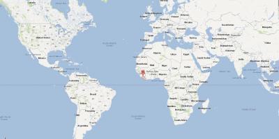 Lokalizacja Liberia na mapie świata